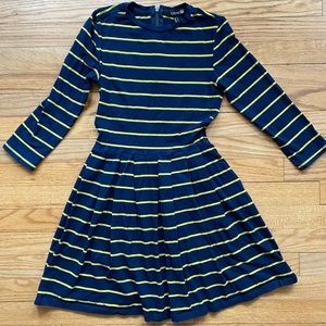 Forever 21 blue and yellow striped dress size small